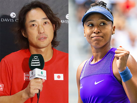 （左から）添田豪、大坂なおみ