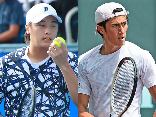 （左から）昨年の上杉海斗とトゥロター・ジェームズ