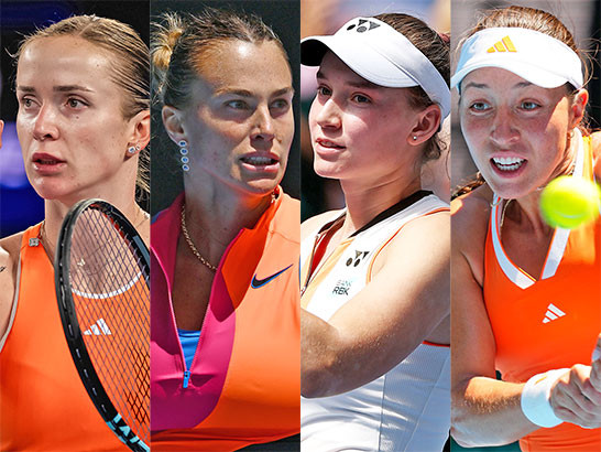 （左から）スビトリナ、サバレンカ、ルバキナ、ペグラ
