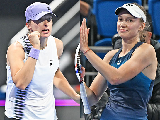 （左から）シフィオンテク、ルバキナ