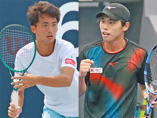 （左から）松岡隼、大岐優斗