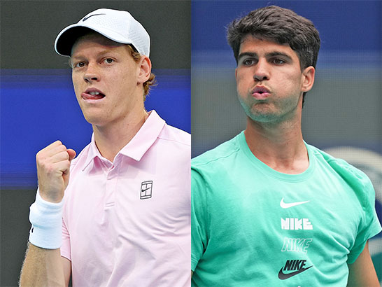 （左から）シナー、アルカラス