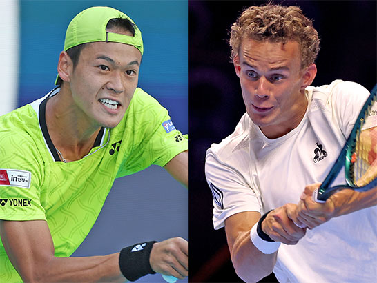 （左から）坂本怜とルカ・ヴァン・アッシュ