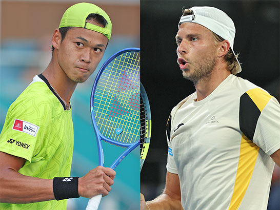 （左から）坂本怜とアレクサンドル・ミュレール