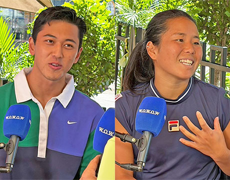 小田凱人と上地結衣 全米OPへ意気込み