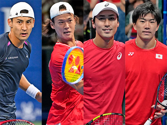 （左から）島袋将、坂本怜、綿貫陽介、柚木武