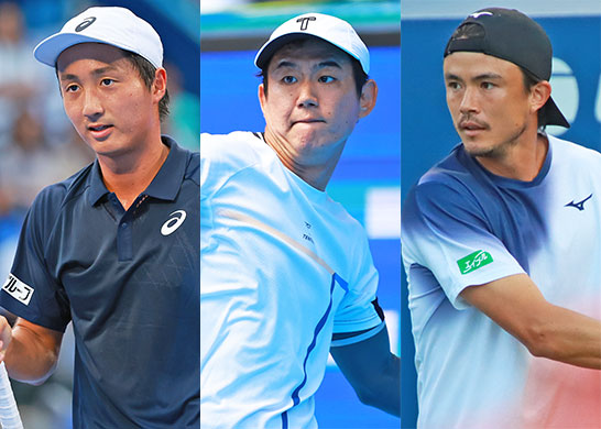 （左から）望月慎太郎、西岡良仁、ダニエル太郎