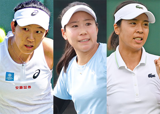 内島萌夏、日比野菜緒、本玉真唯