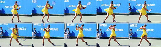 【連続写真】大坂なおみのバックハンド