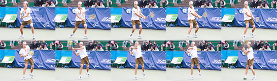 【連続写真】坂本怜のバックハンド