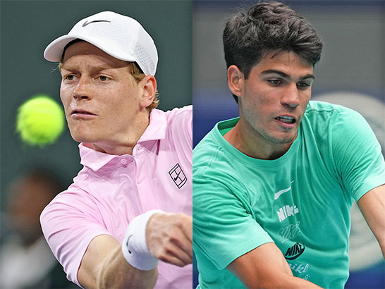 （左から）シナー、アルカラス