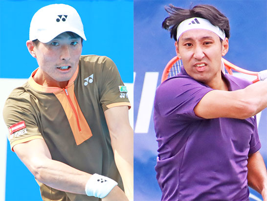 （左から）野口莉央と内山靖崇