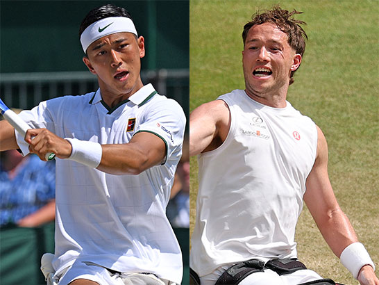 （左から）小田凱人とヒューエット