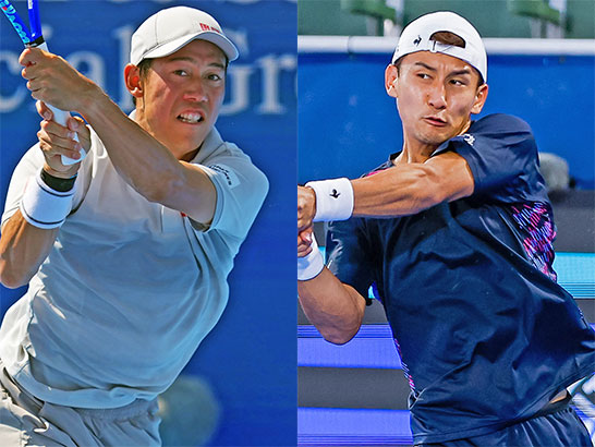 （左から）錦織圭、島袋将