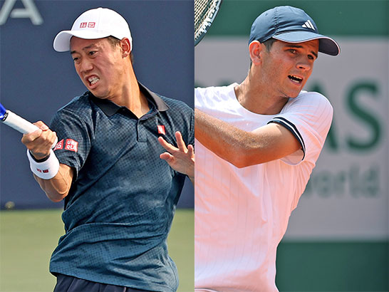 （左から）錦織圭とホダル