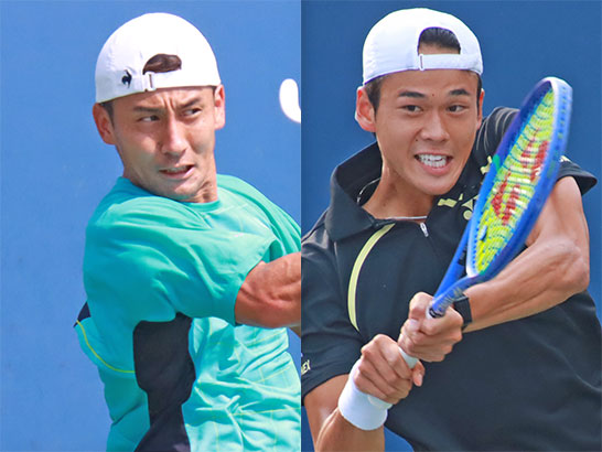 （左から）島袋将と坂本怜